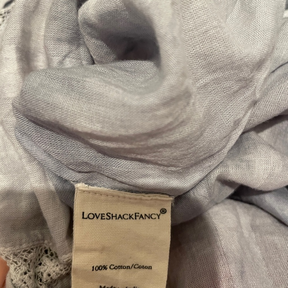 LOVESHACKFANCY Light Gray Embroidered Women's But… - image 5
